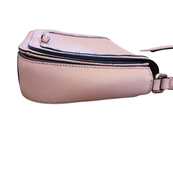 Kate Spade Lightest Blush Pink Rhinestone Bow Flap Crossbody Shoulder Bag - Picture 8 of 16